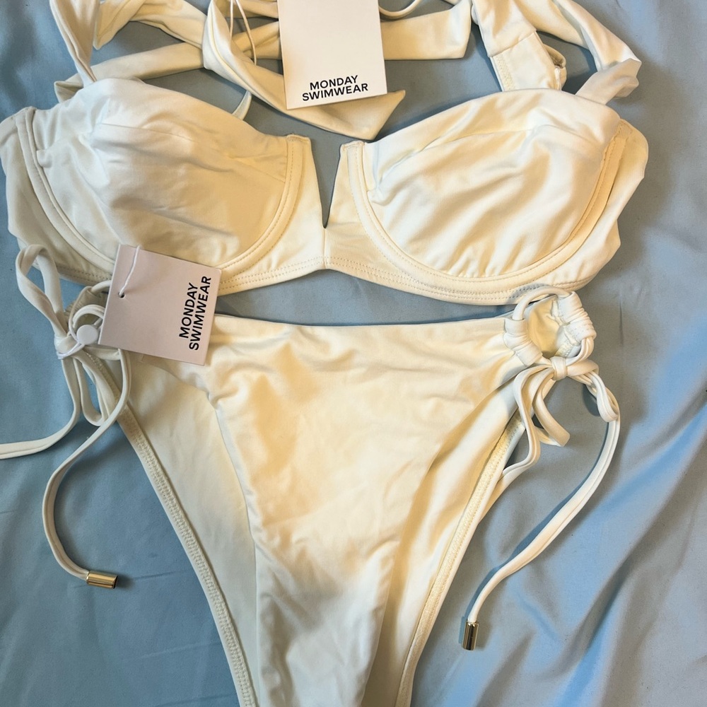 Monday Swimwear Cream Bikini Set